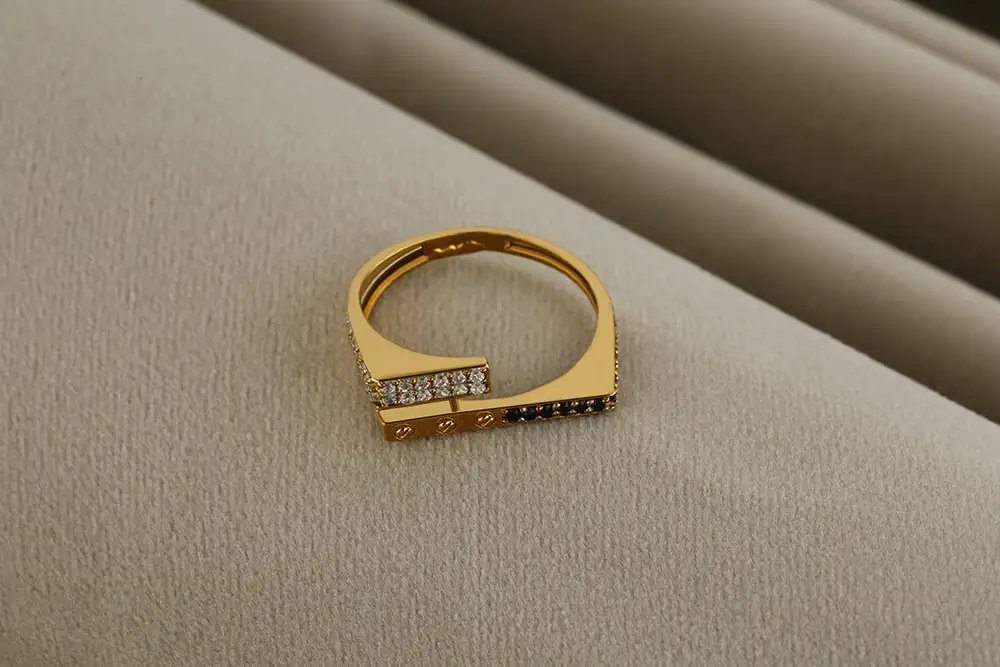 Men’s Gold Plated 925 Silver Ring VJ43